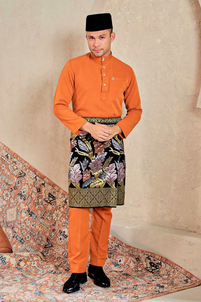 Baju Melayu Yusoff - Brick Orange